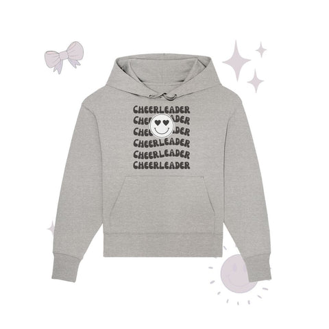 Cheerleader Smile - Organic Oversize Hoodie Hoodies cheer shop Heather Grey S 