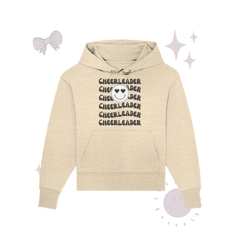 Cheerleader Smile - Organic Oversize Hoodie Hoodies cheer shop Natural Raw S 