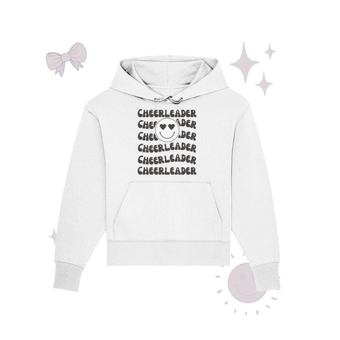 Cheerleader Smile - Organic Oversize Hoodie Hoodies cheer shop White S 