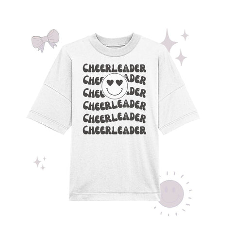 Cheerleader Smile - Organic Oversize Shirt Unisex-Shirts cheer shop White XS 