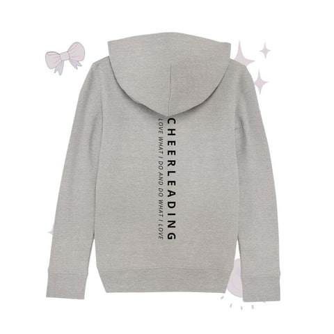 Cheerleading Love What I Do - Kids Organic Hoodie Kids & Babys cheer shop Heather Grey 110/116 (5-6) 