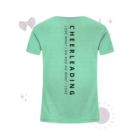 Cheerleading Love What I Do - Kids Organic Shirt Kids & Babys cheer shop Mid Heather Green 98/104 (3-4) 