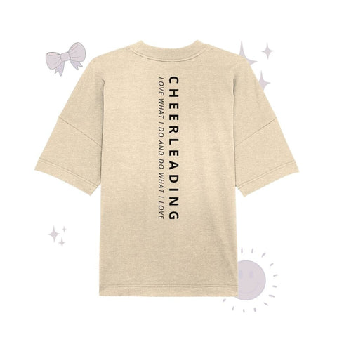 Cheerleading Love What I Do - Organic Oversize Shirt Unisex-Shirts cheer shop Natural Raw XS 