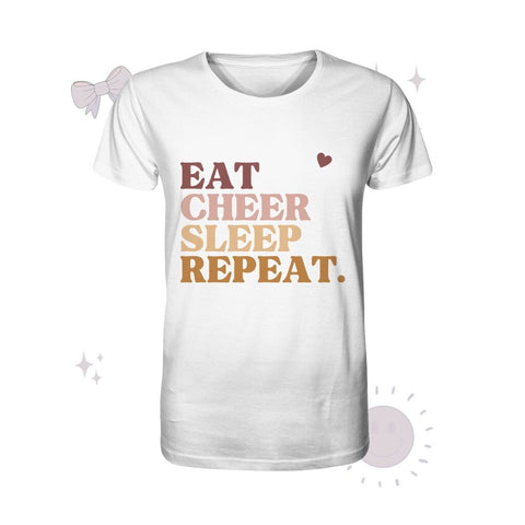 Eat Cheer Sleep Repeat - Organic Shirt Unisex-Shirts cheer shop White XS 